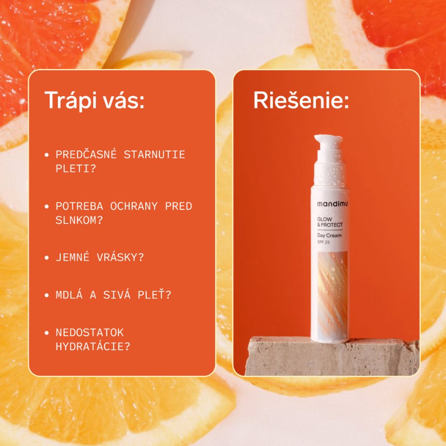 Denný krém Glow & Protect SPF 25 s astaxantínom & vitamínom C 50 ml
