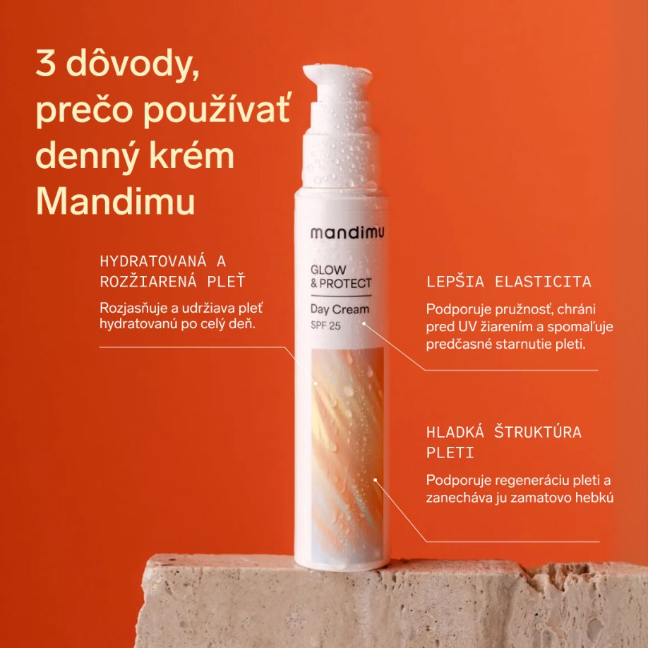 Denný krém Glow & Protect SPF 25 s astaxantínom & vitamínom C 50 ml