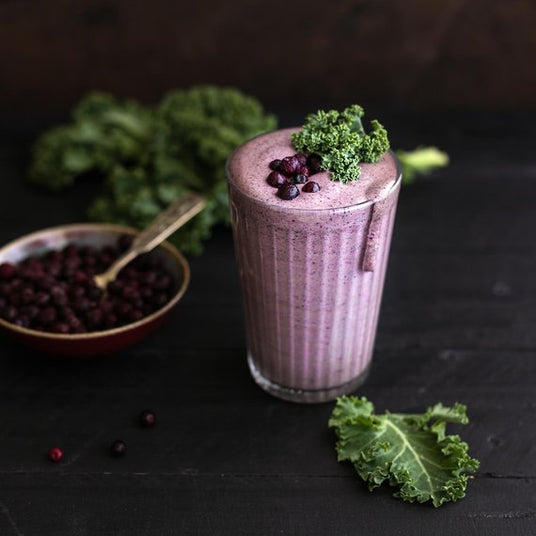 Čučoriedkové smoothie s kelom kučeravým