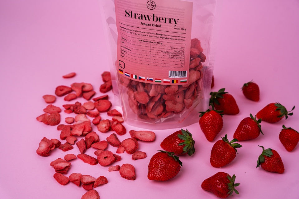 Lyofilizované jahody 🍓 (sušené mrazom) 100 g balenie