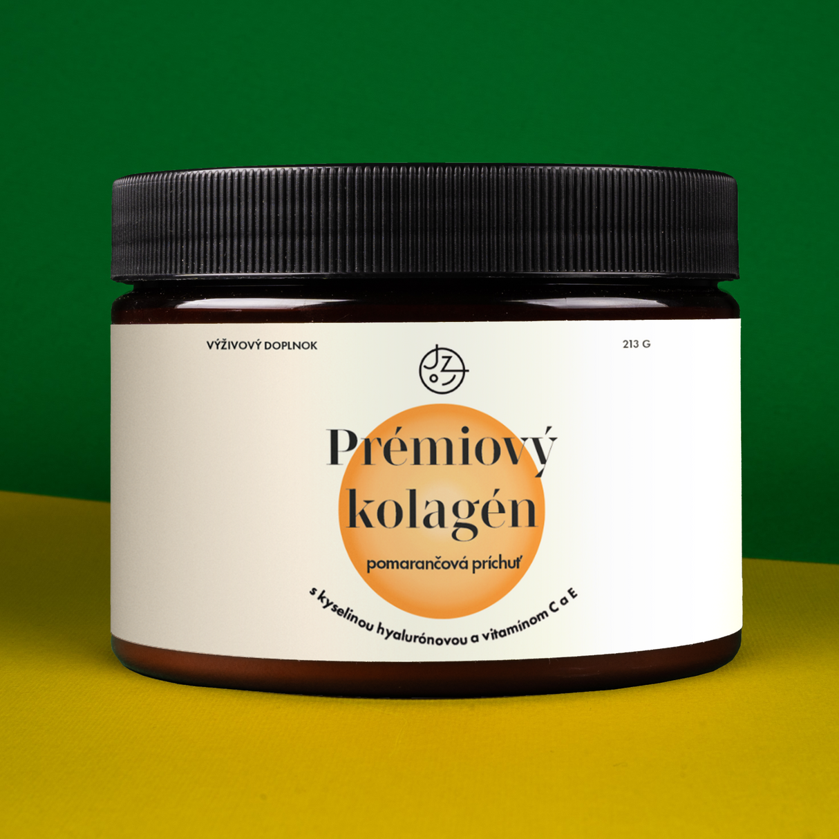 Prémiový kolagén s kyselinou hyalurónovou a vitamínmi C a E (pomarančová príchuť)