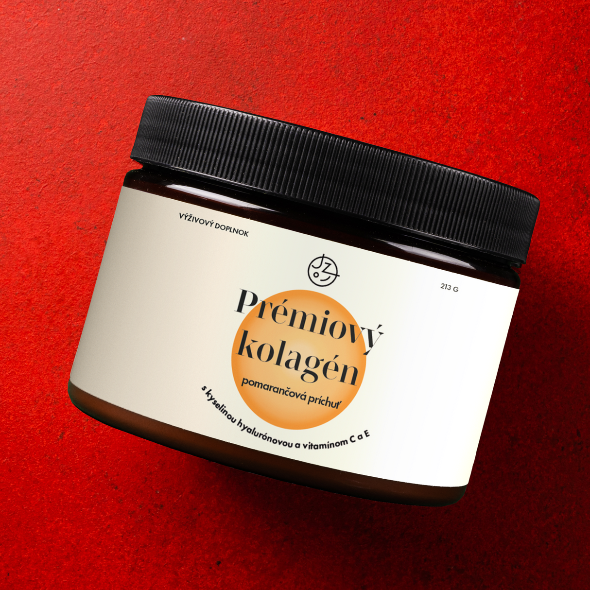Prémiový kolagén s kyselinou hyalurónovou a vitamínmi C a E (pomarančová príchuť)