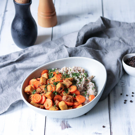 Tempeh s mrkvou a pohánkou