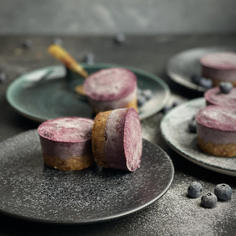 Nepečený čučoriedkový cheesecake