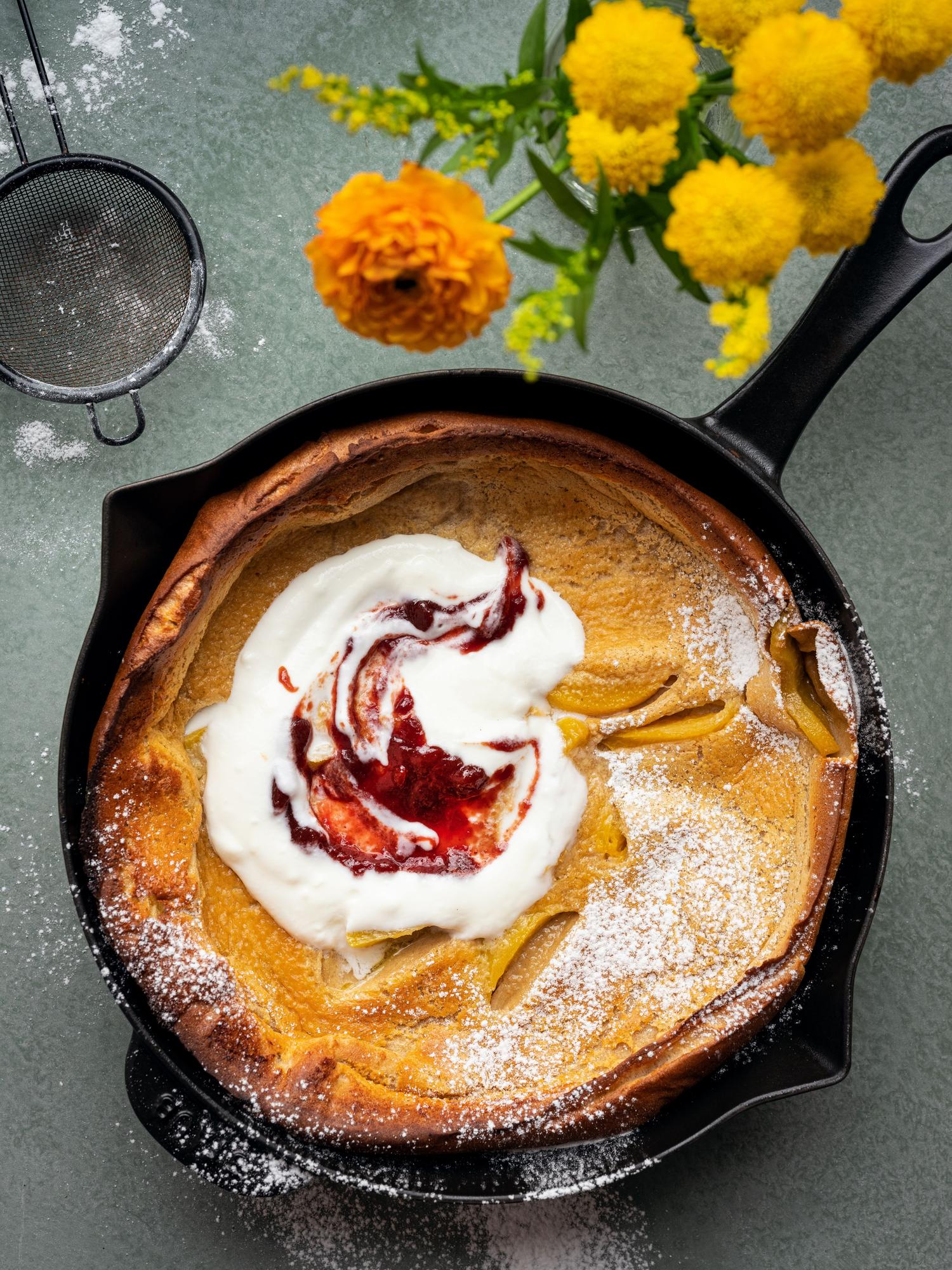 Broskyňová dutch baby
