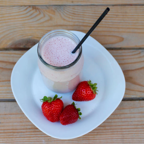 Jahodové smoothie s proteínom