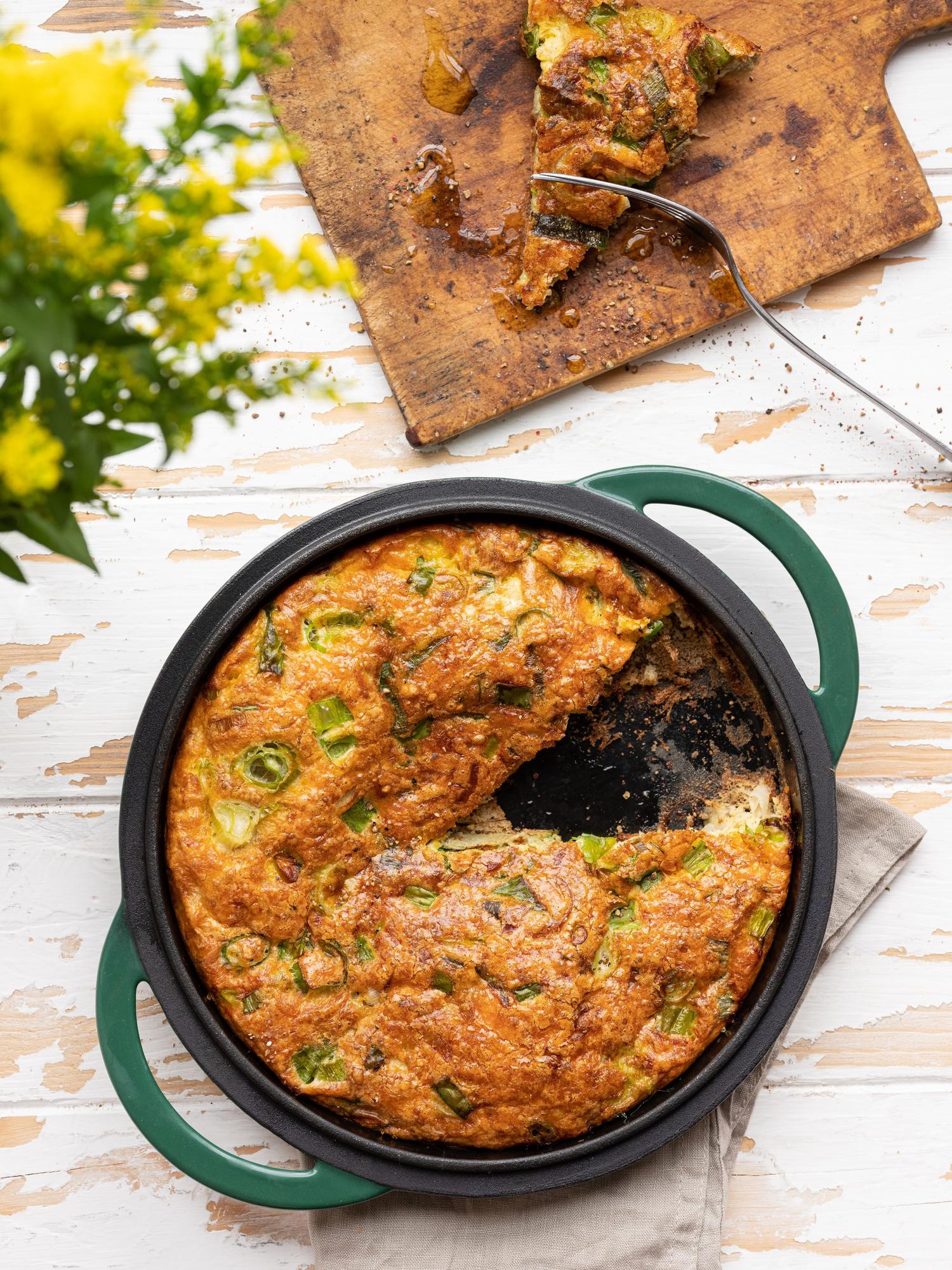 Frittata s pórom