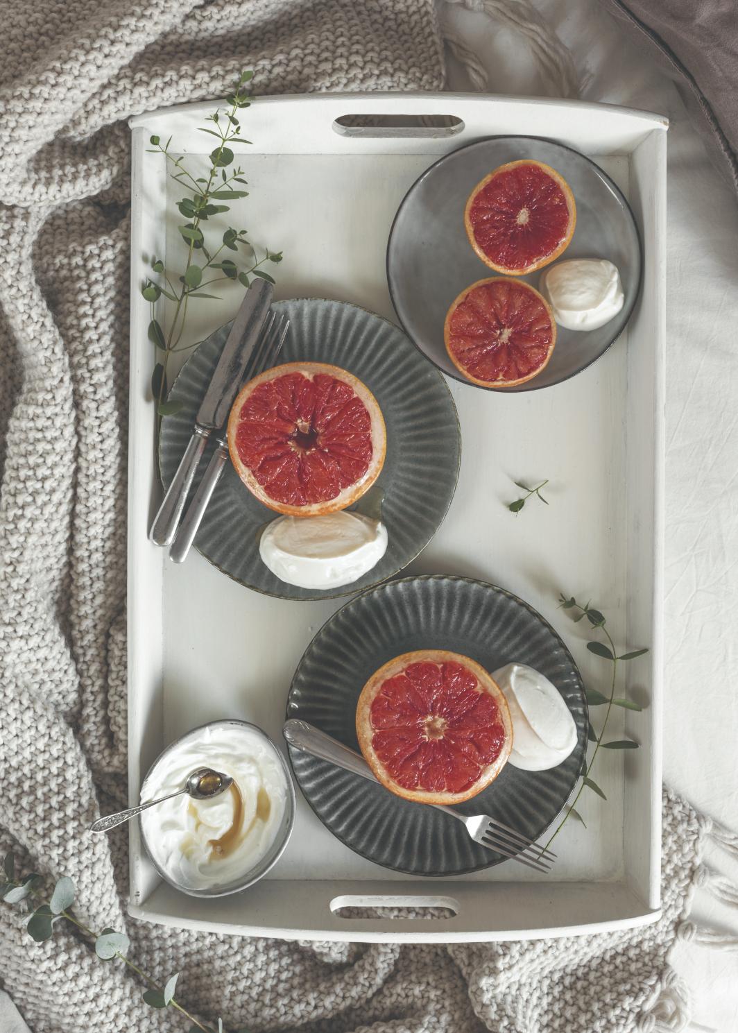 Pečený grapefruit s ricottou