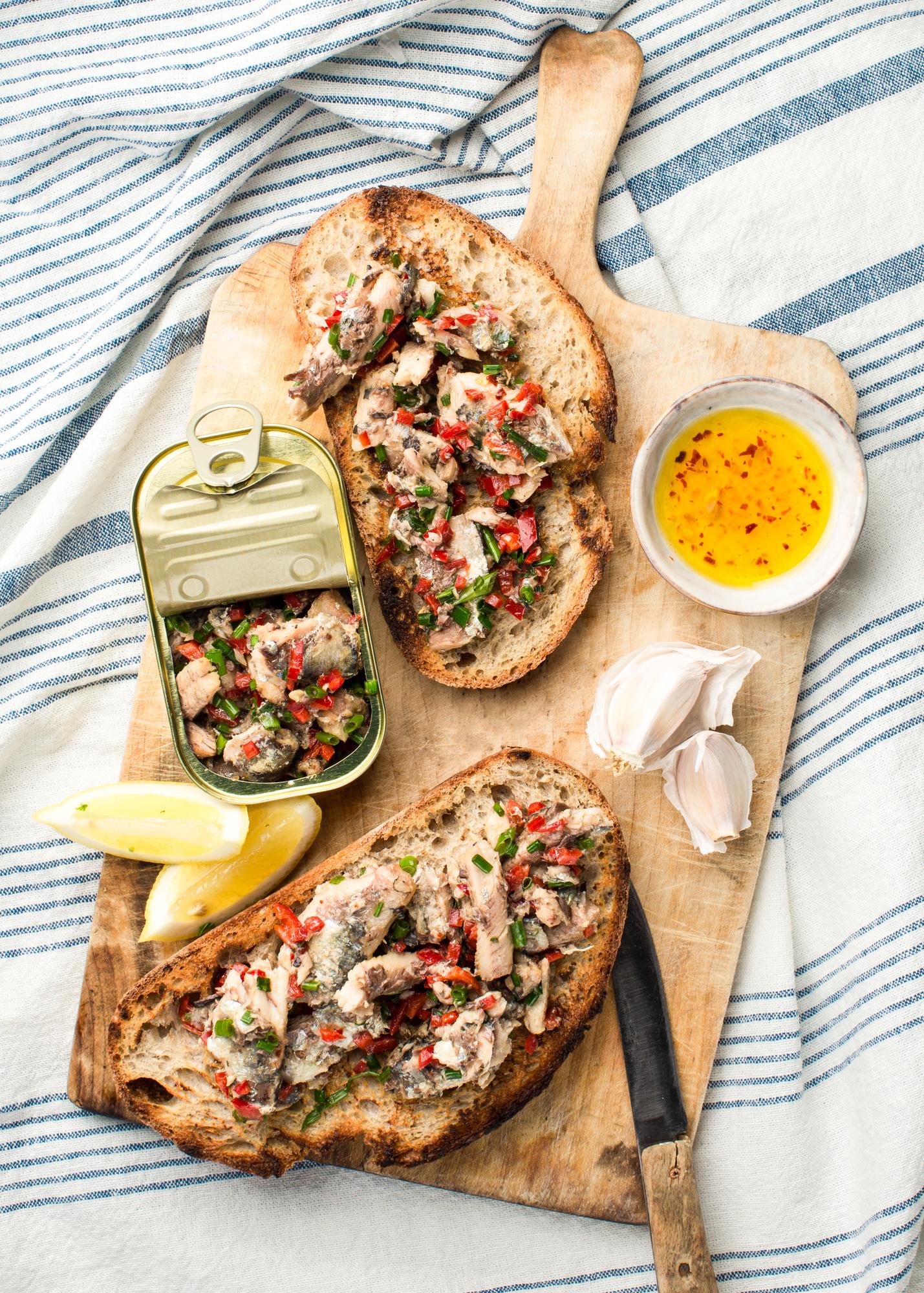 Hrianky so sardinkami