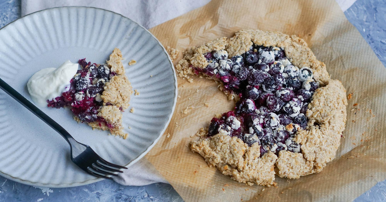 Čučoriedková galetka z ovsených vločiek