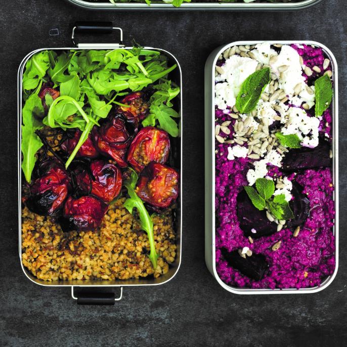 Pšeno s pestom, mätou a kozím syrom