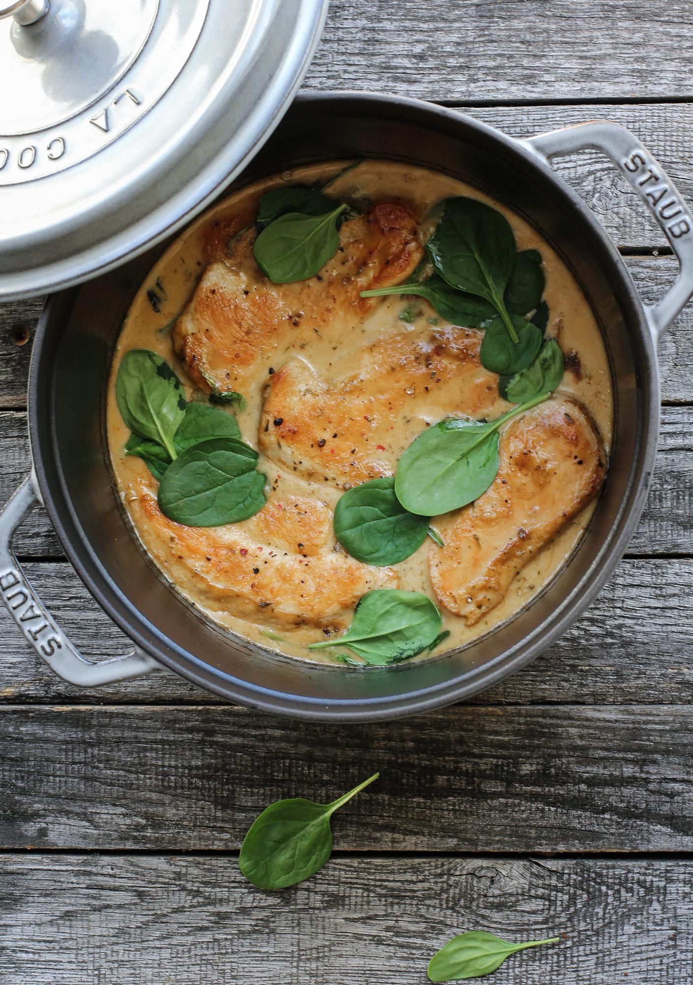 Kuracie prsia so smotanovou omáčkou