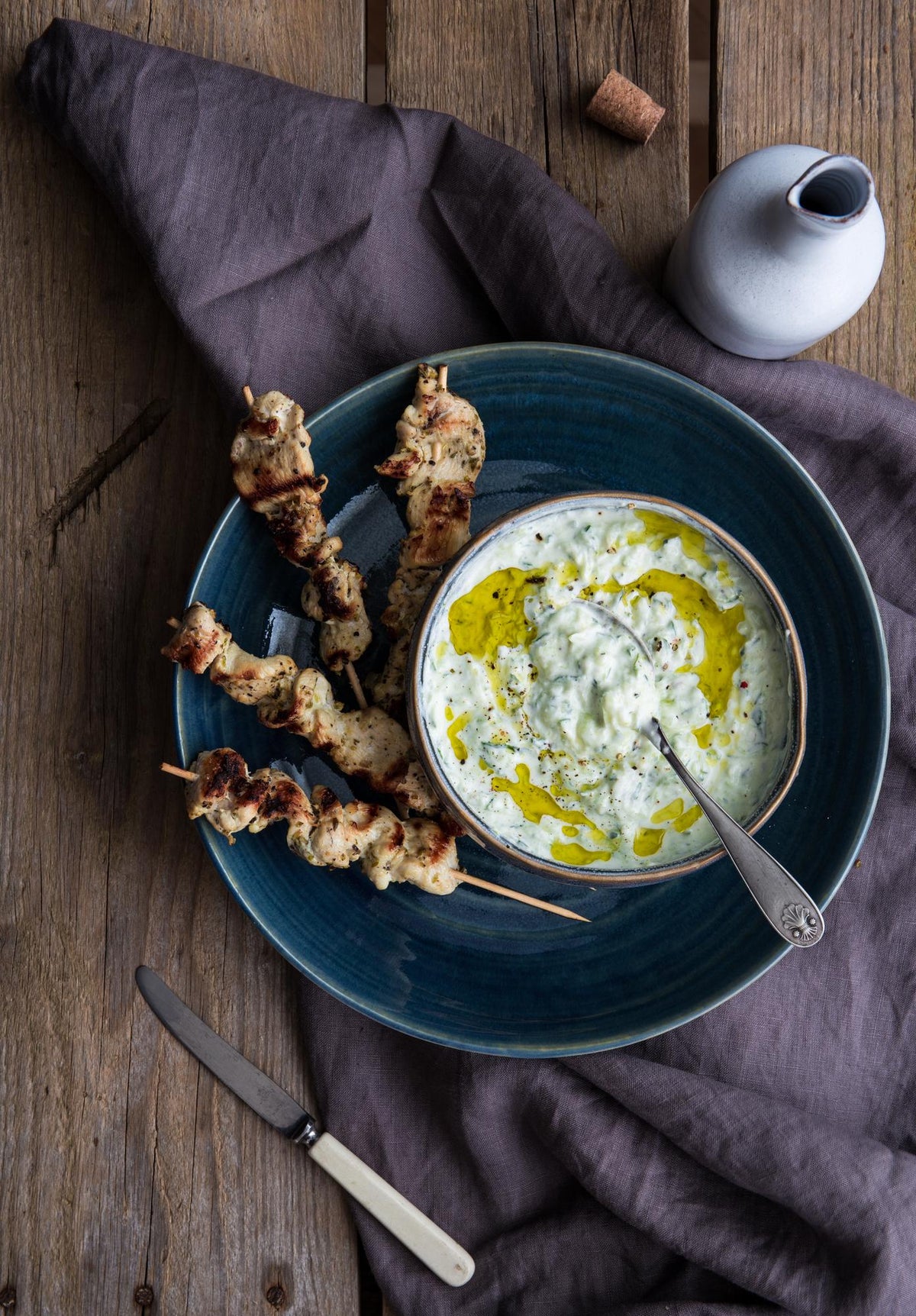Kuracie špízy s tzatziki