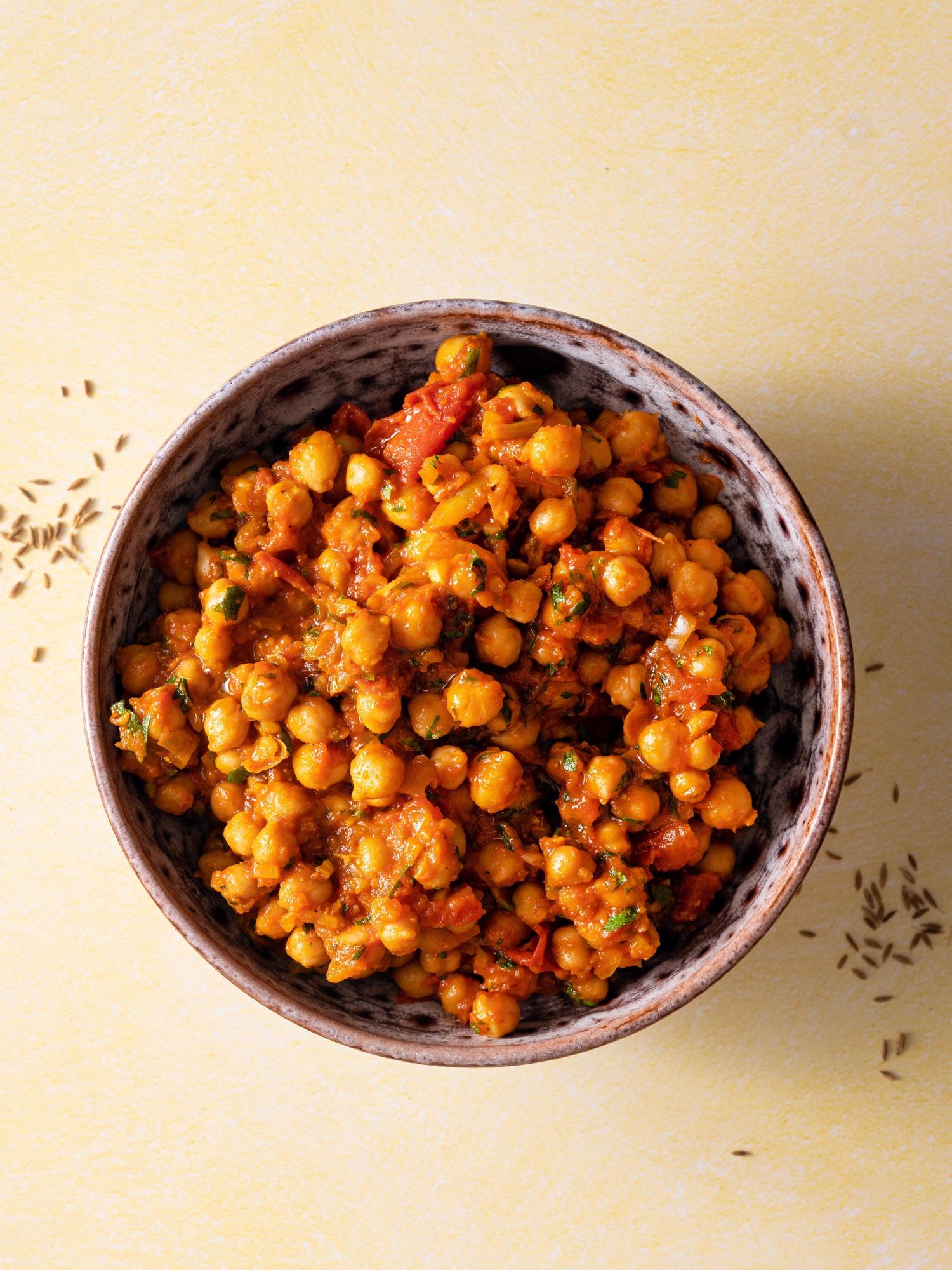 Indická cícerová chana masala