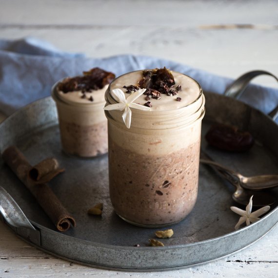 Mrkvové overnight oats s datľami
