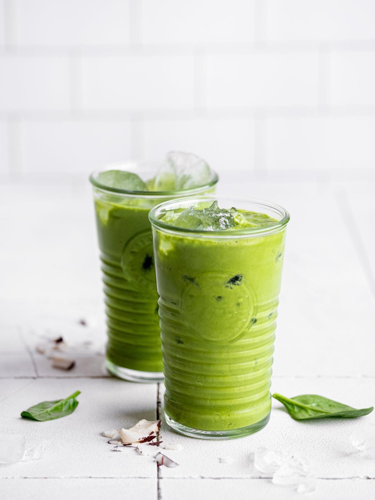 Kokosovo-špenátové ľadové smoothie