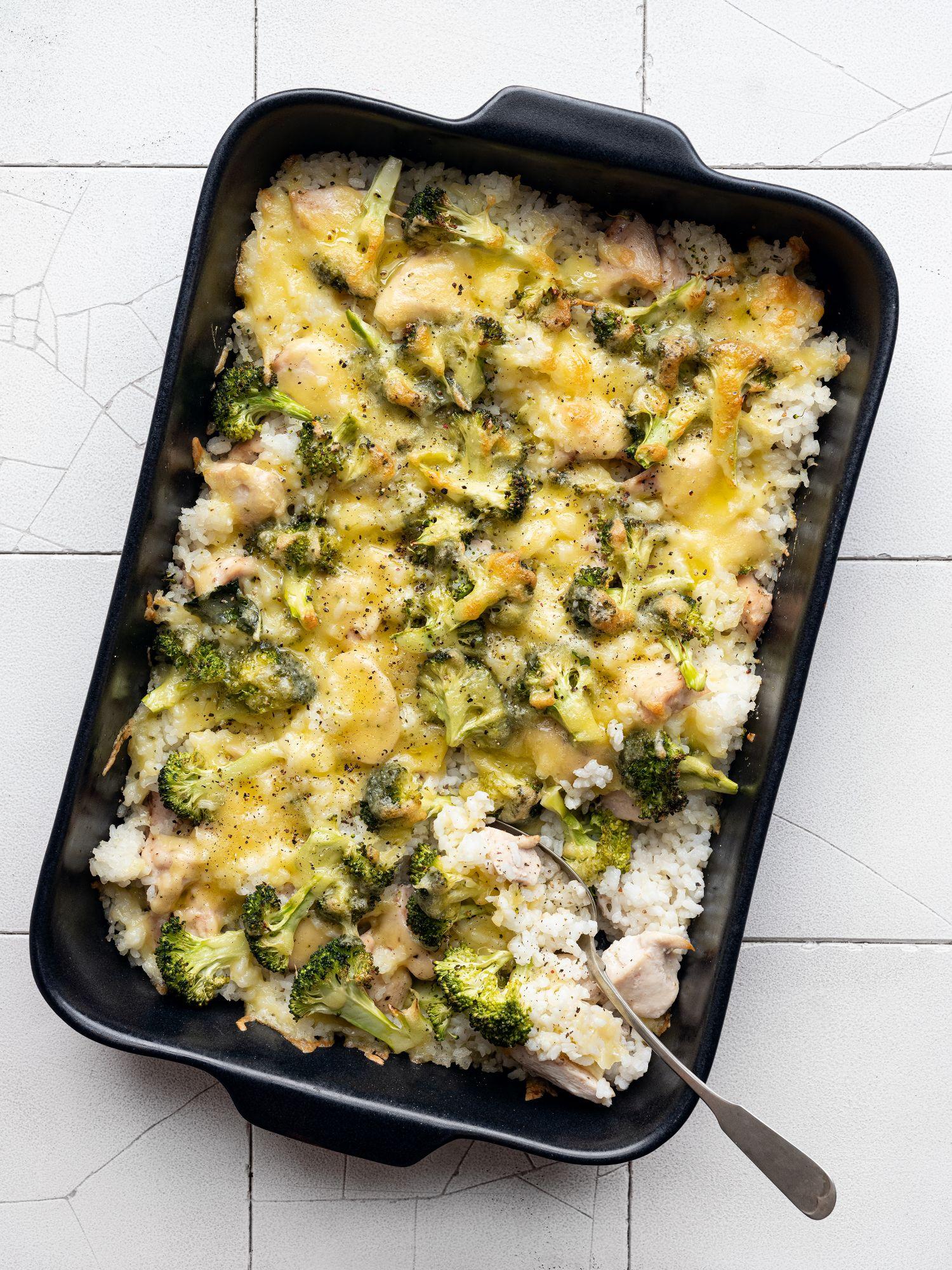 Kurací casserole s brokolicou a ryžou