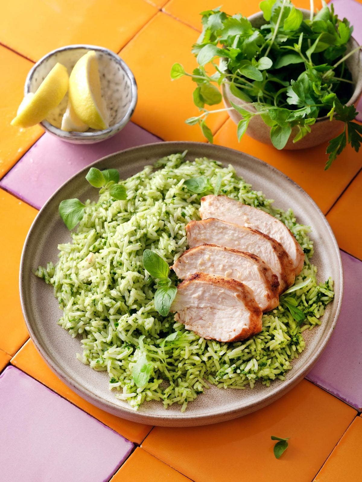 Mexická ryža Arroz verde s kuracími prsiami