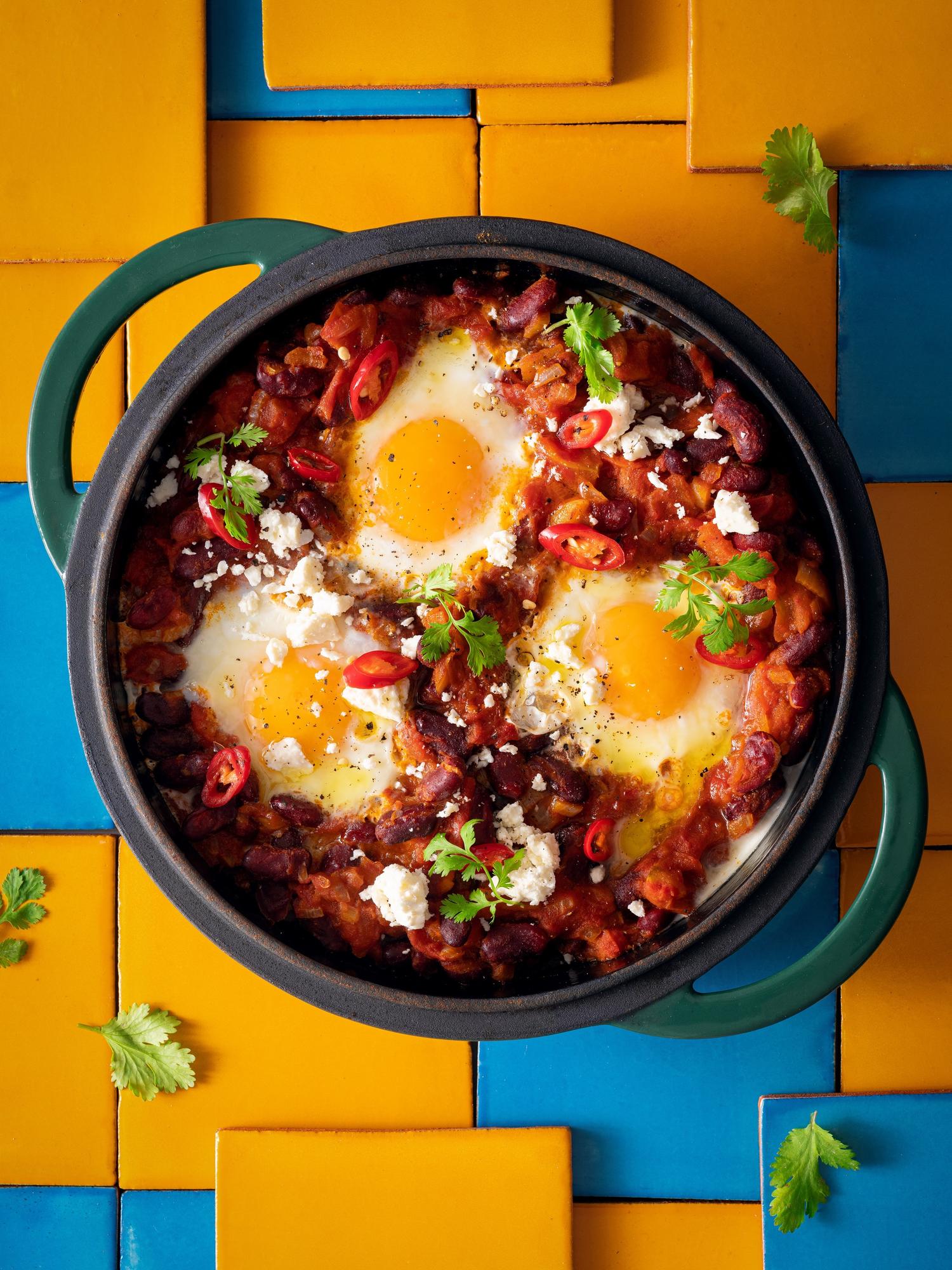 Mexické raňajkové vajcia (huevos rancheros)