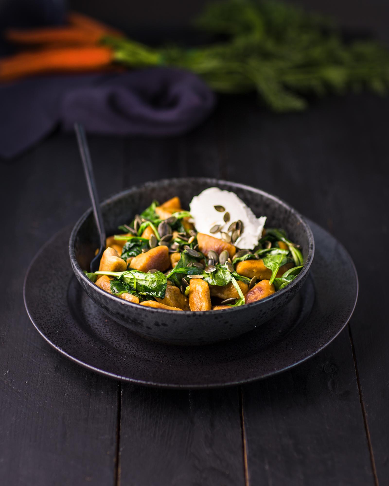 Mrkvové gnocchi s ricottou