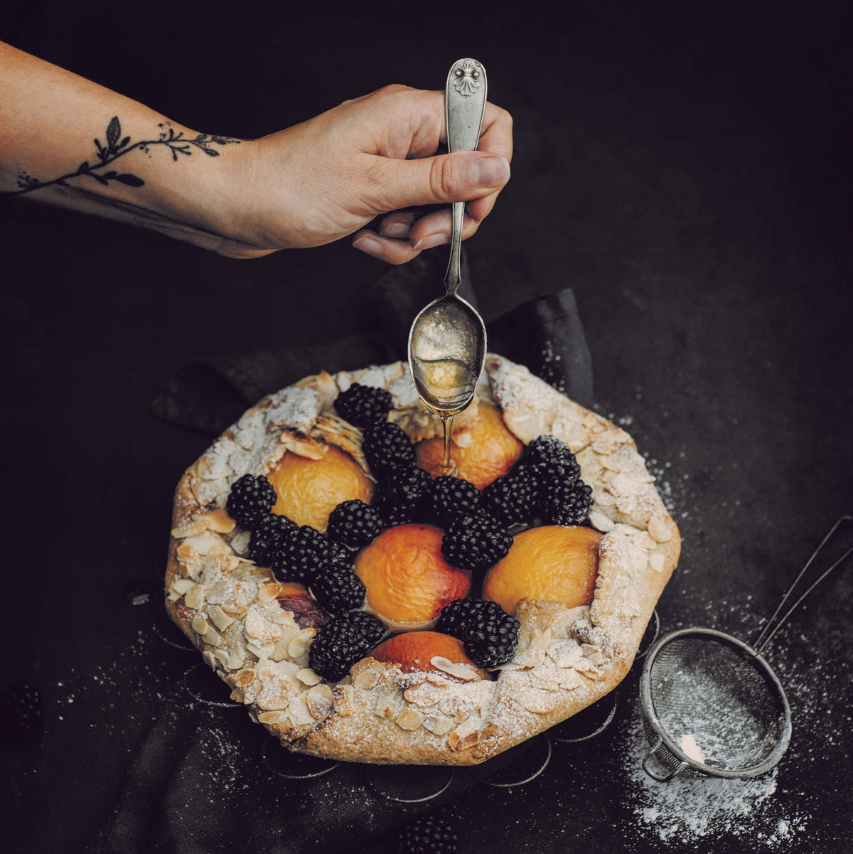 Broskyňová galette