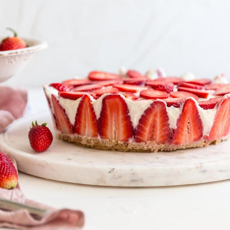 Tvarohová torta s jahodami