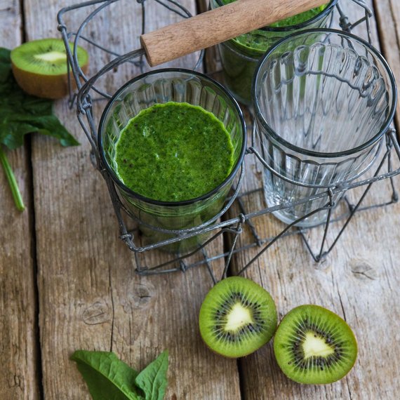 Špenátové smoothie s kivi
