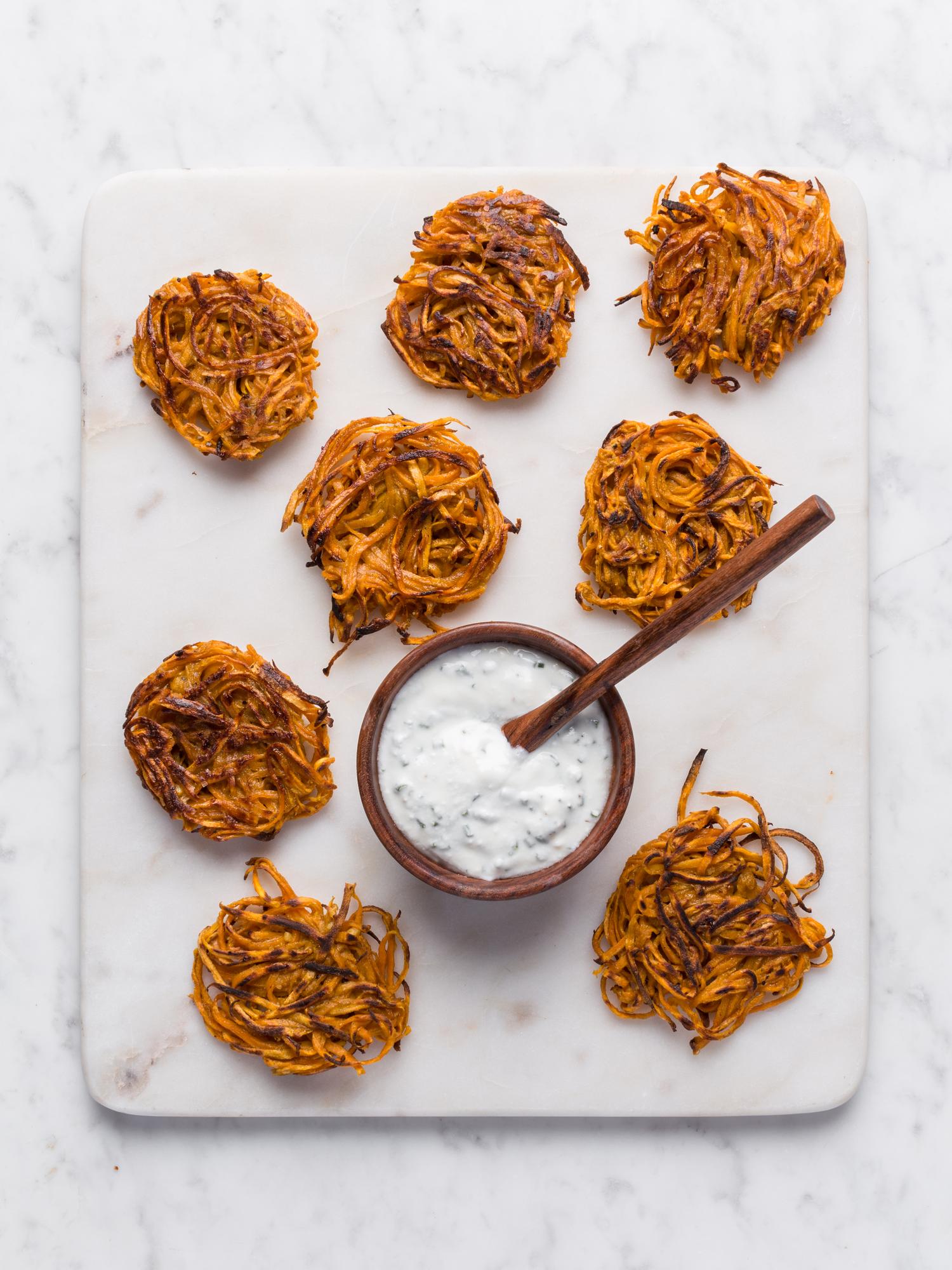 Batatové rösti s dipom
