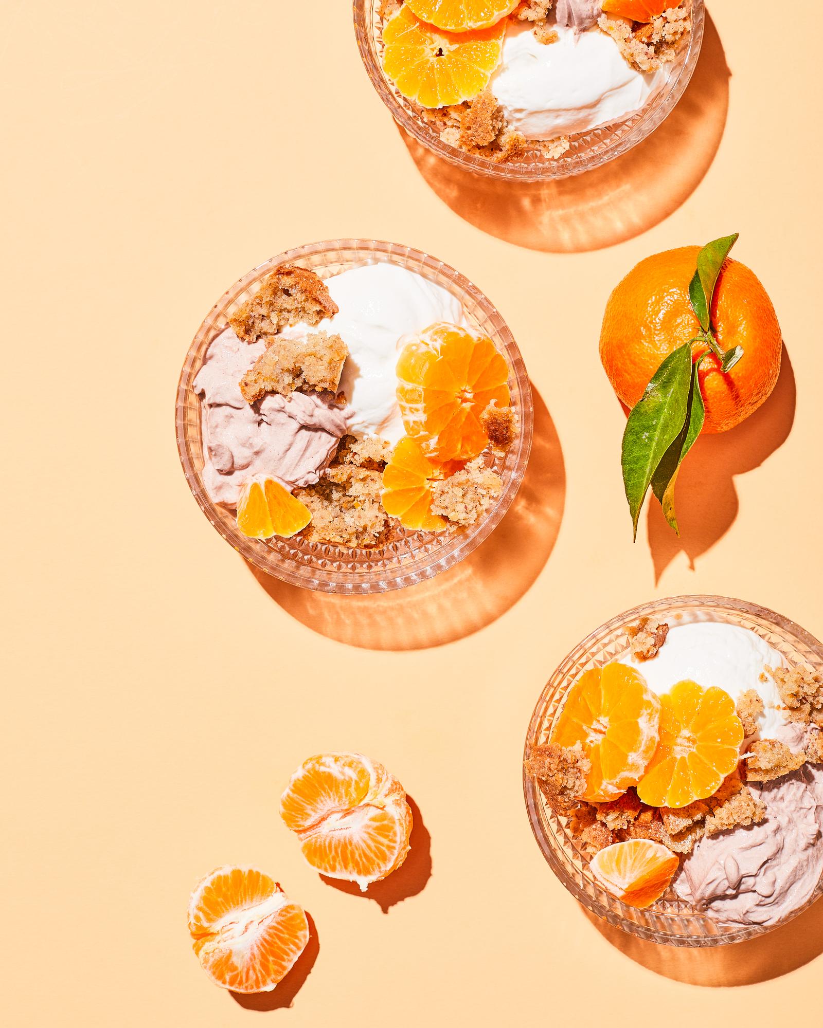 Trifle s mandarínkami a tvarohom