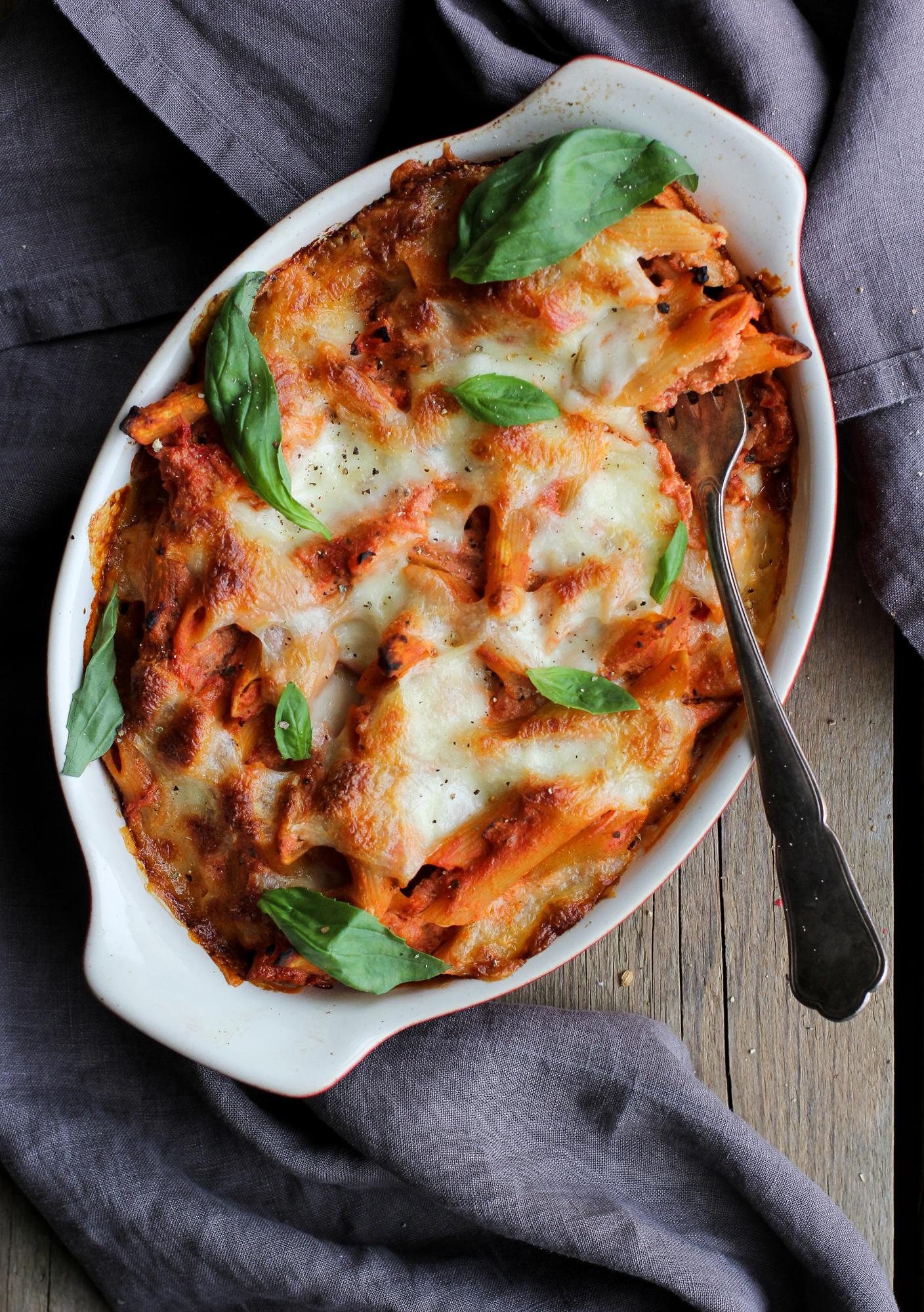 Zapekané penne s ricottou