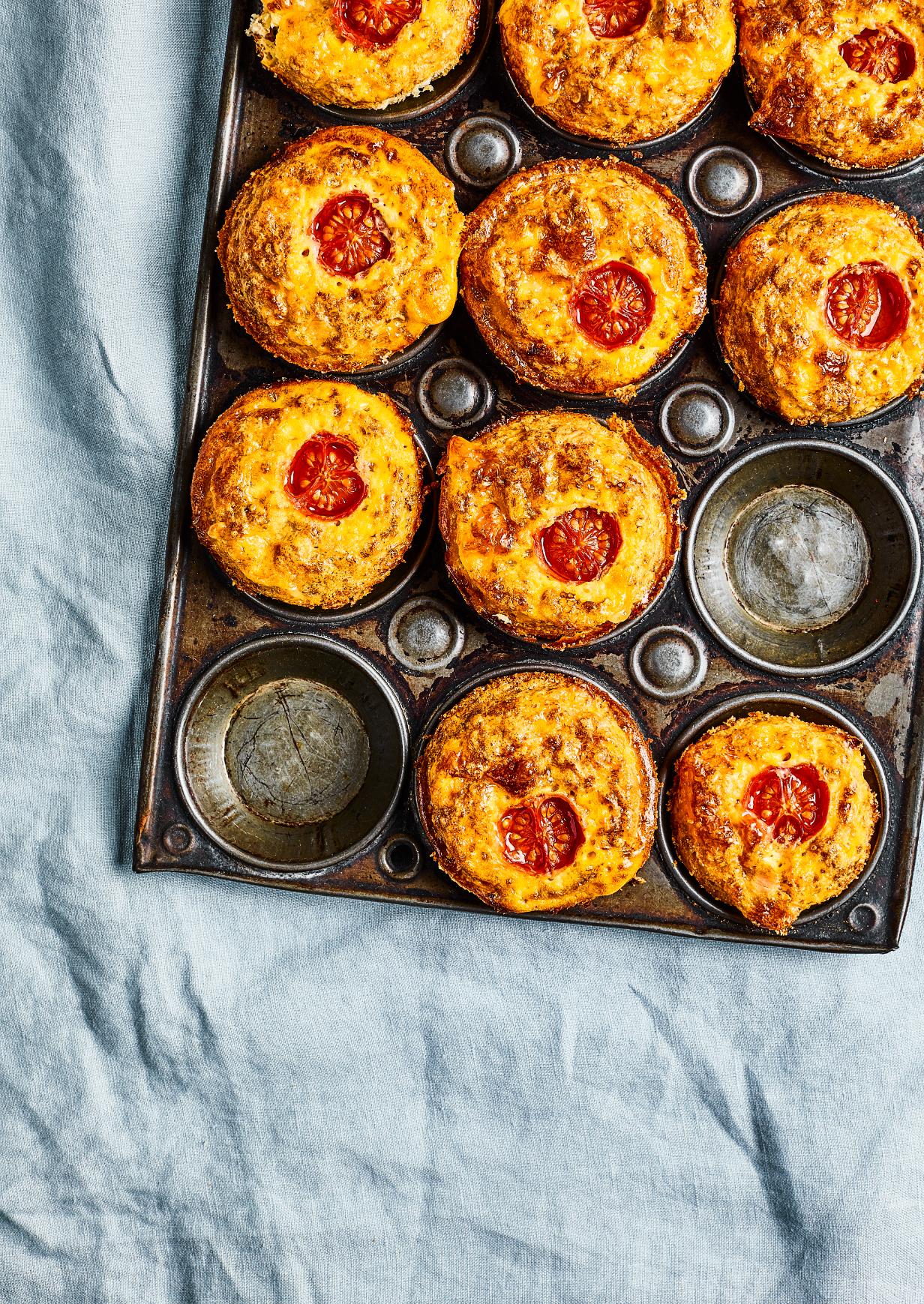 Vaječné muffiny so šunkou a mozzarellou