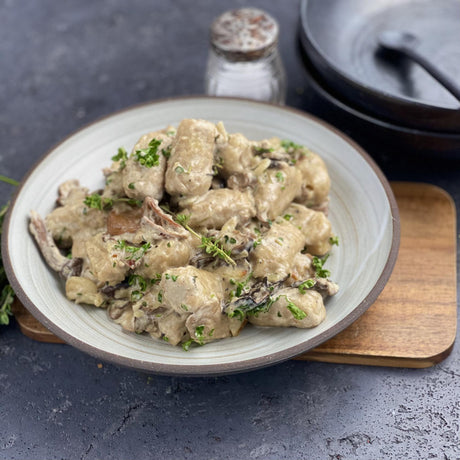 Celozrnné gnocchi s hubami