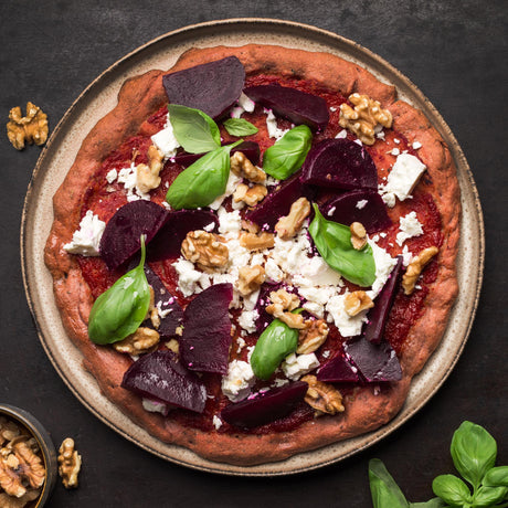 Celozrnná pizza s cviklou