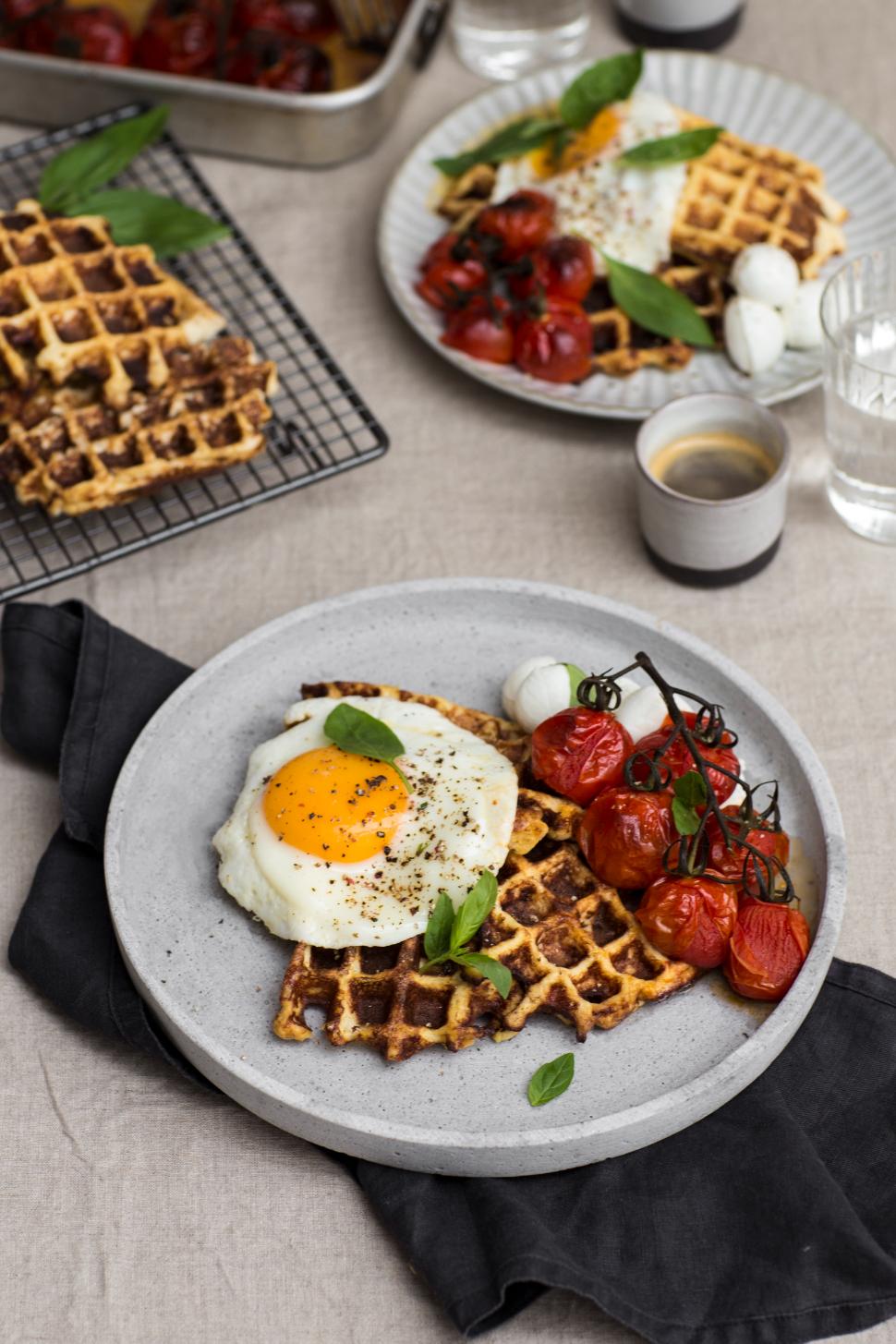 Vaflovajíčka s bazalkou