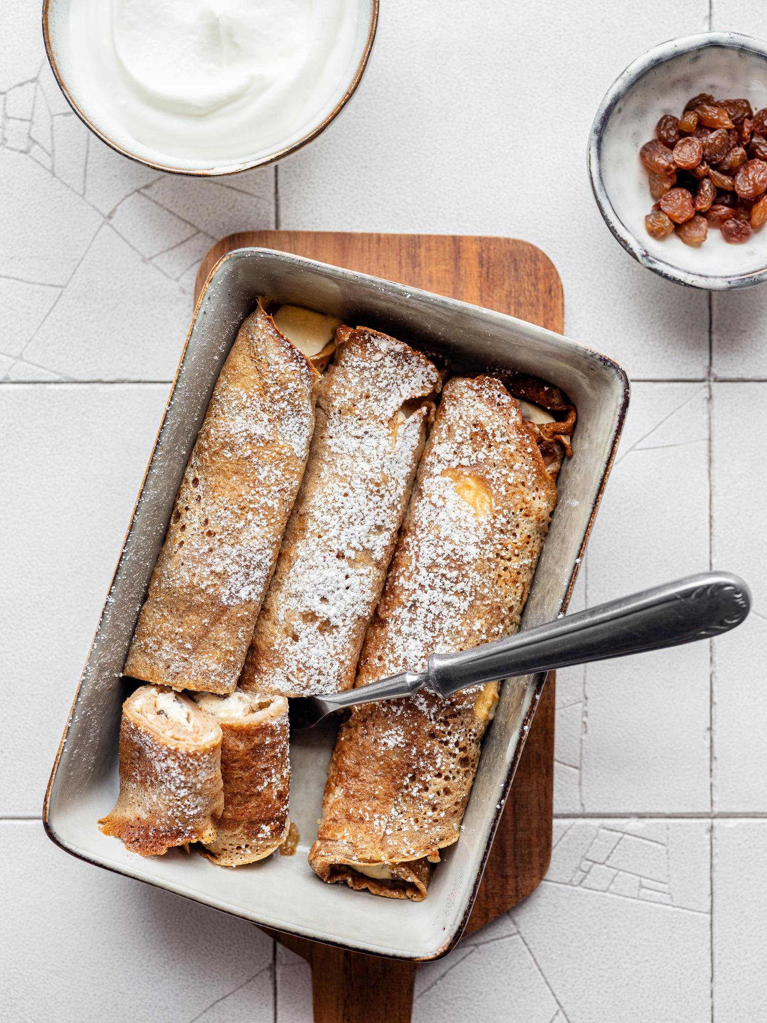 Zapečené palacinky s tvarohom