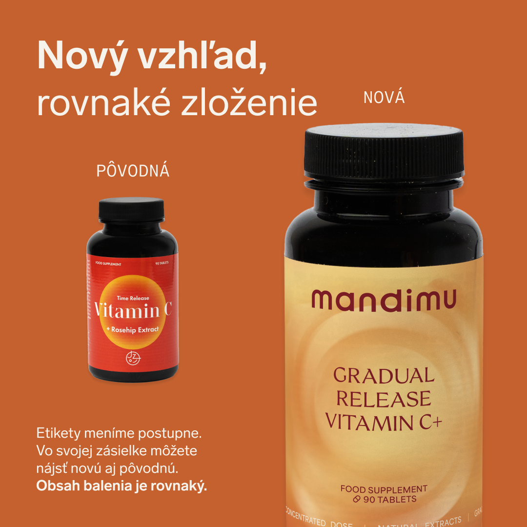 Vitamín C s postupným uvoľňovaním a výťažok zo šípok