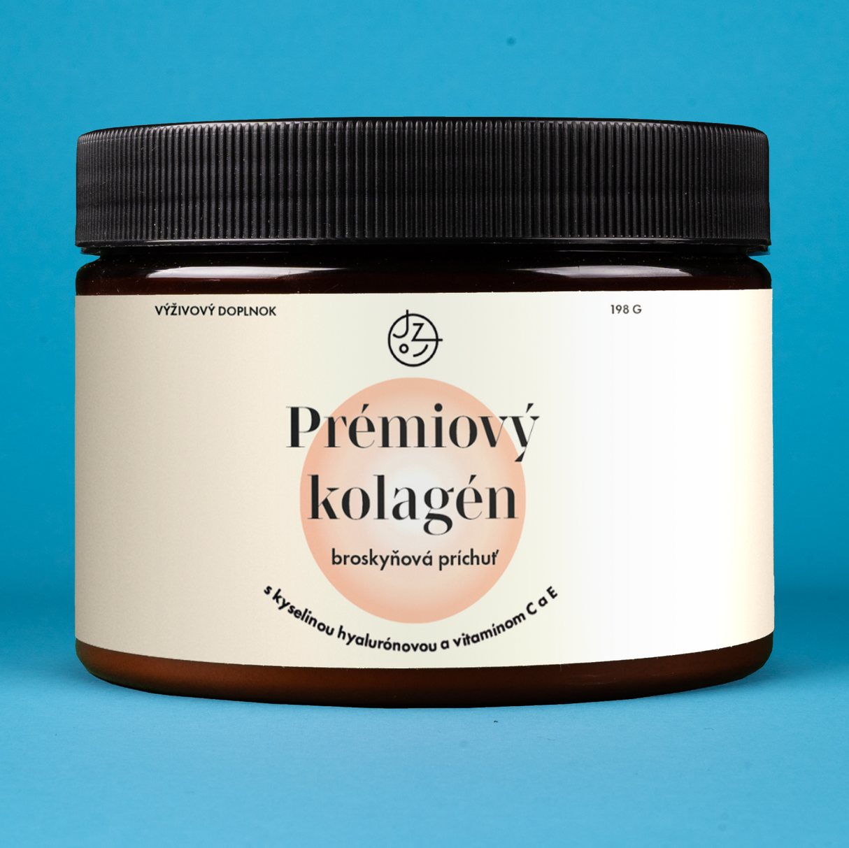Prémiový kolagén s kyselinou hyalurónovou a vitamínmi C a E (broskyňová príchuť)