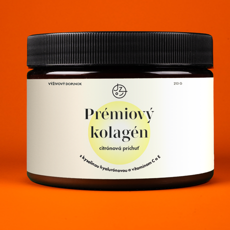 Prémiový kolagén s kyselinou hyalurónovou a vitamínmi C a E (citrónová príchuť)