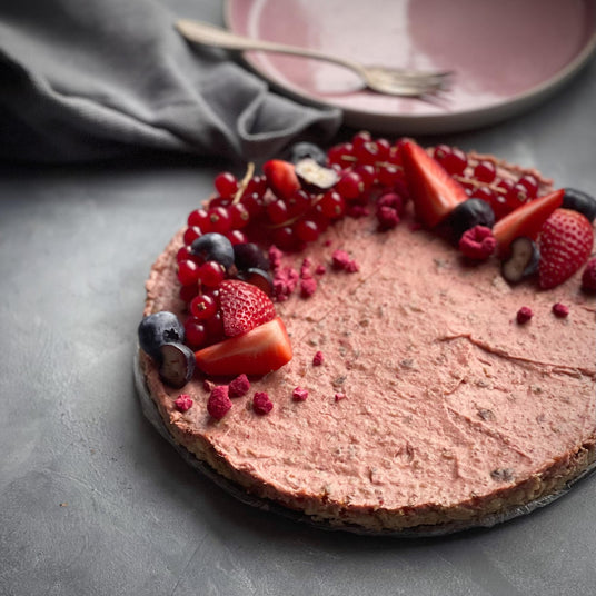 Nepečená jahodová torta