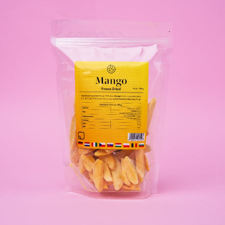 Sada lyofilizovaného (mrazom sušeného) ovocia – jahody, maliny, banány a mango 🍌🥭🍓