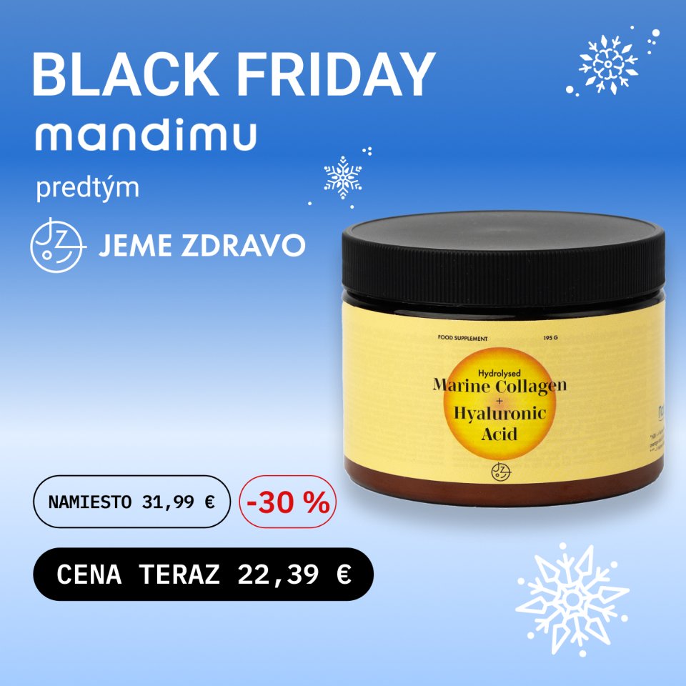 Prémiový kolagén s kyselinou hyalurónovou a vitamínom C a E (príchuť mango)