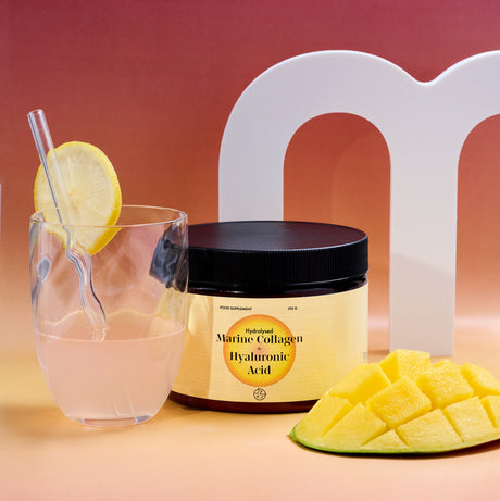 Prémiový kolagén s kyselinou hyalurónovou a vitamínom C a E (príchuť mango)