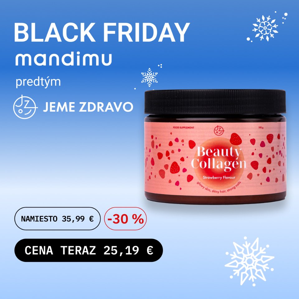 Prémiový kolagén s kyselinou hyalurónovou, vitamínom C a 8 látkami pre krásne vlasy, nechty, pleť (jahodová príchuť) 🍓