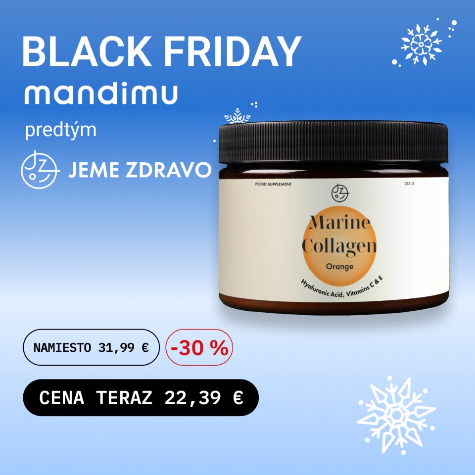 Prémiový kolagén s kyselinou hyalurónovou a vitamínmi C a E (pomarančová príchuť)