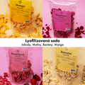 Sada lyofilizovaného (mrazom sušeného) ovocia – jahody, maliny, banány a mango 🍌🥭🍓