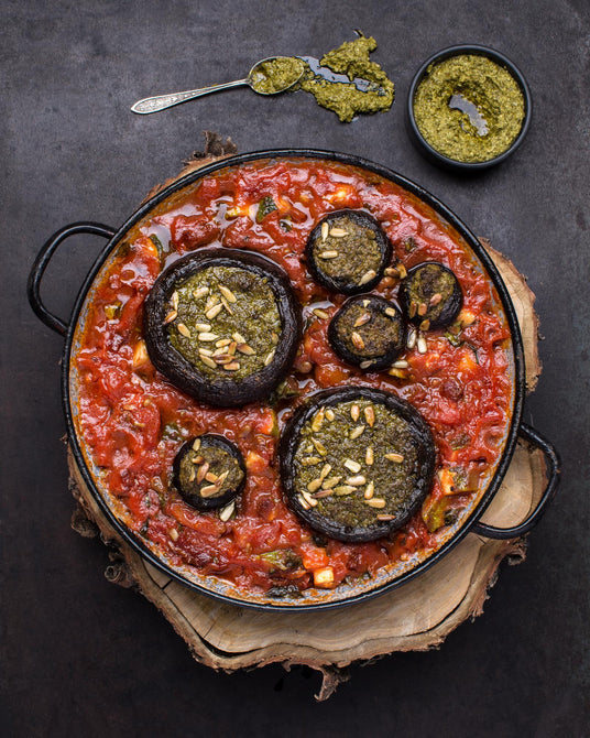 Šampiňóny v paradajkovej omáčke